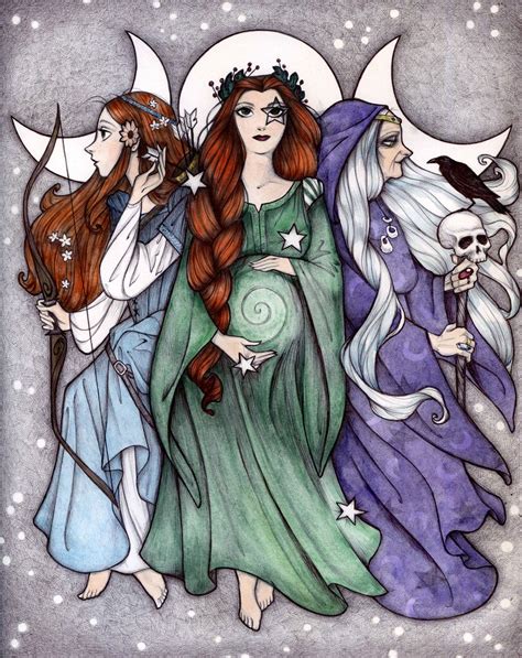 Triple goddess symbolism in wicca